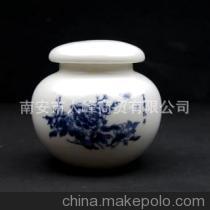 青花牡丹，密封典雅 南安市人峰商貿陶瓷茶葉罐批發詳解